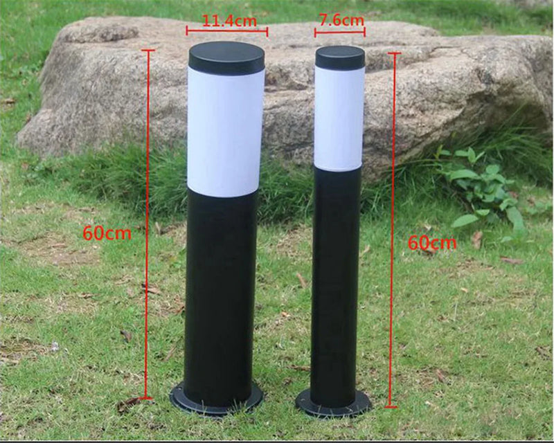 Afralia™ Black Silver Landscape Bollard Path Light for Garden Decoration