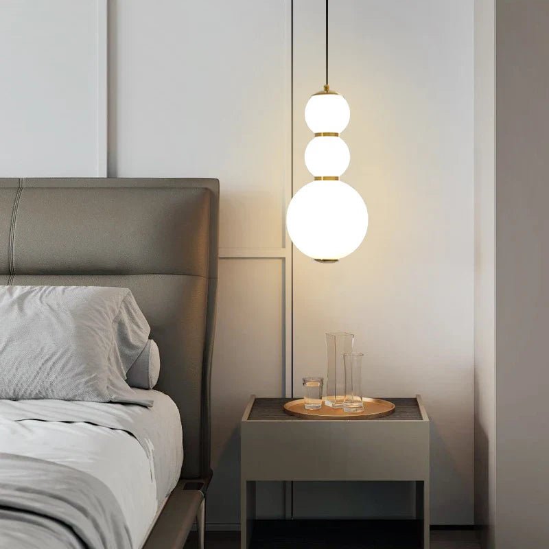 Afralia™ Nordic Glass Ball LED Hanging Lamp for Artistic Interior Lighting