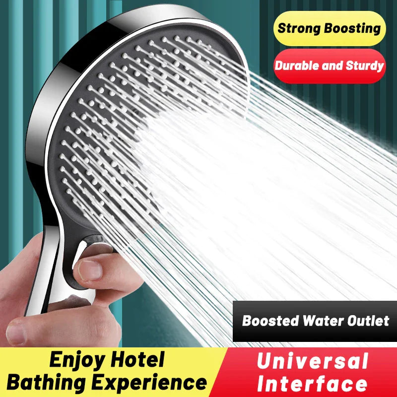 Afralia™ Circular High Pressure Shower Head, Three Modes, Adjustable Water Outlet