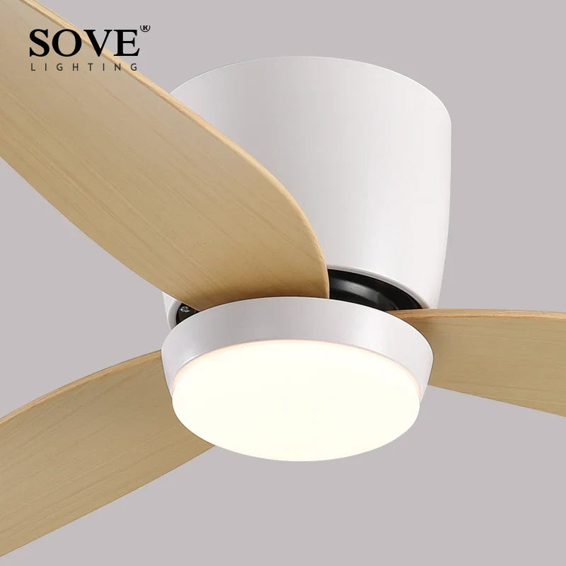 Afralia™ Modern Led Ceiling Fan with High Air Volume and Remote Control