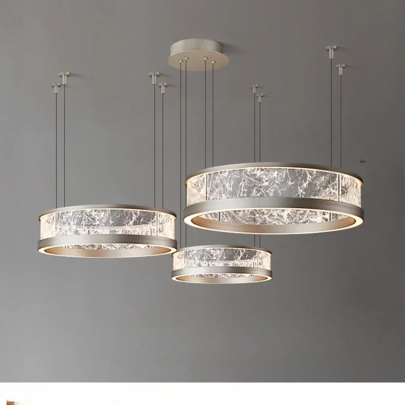 Afralia™ Luxe Ring Chandelier LED Pendant Lights for Modern Minimalist Home Decor