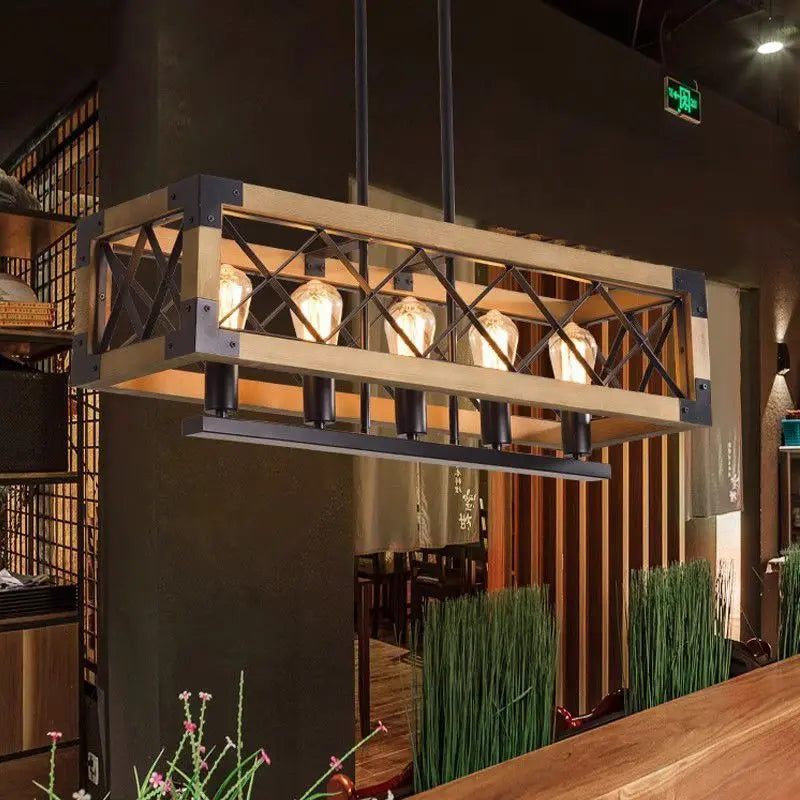 "Afralia™ Vintage Hotel Wrought Iron Chandelier for Dining and Living Room Decor"