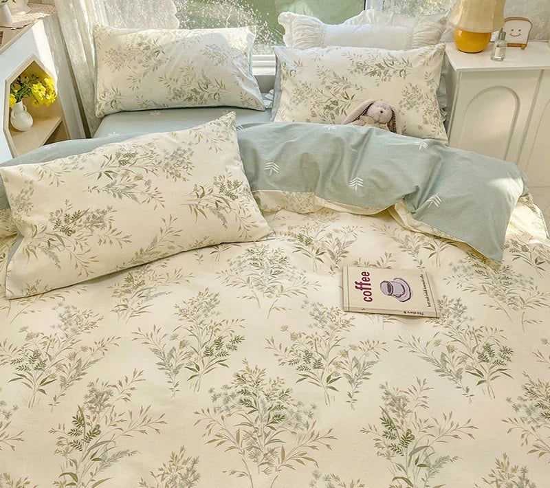 Afralia™ Rural Floral Cotton Comfort Set 200X230Cm Bedclothes