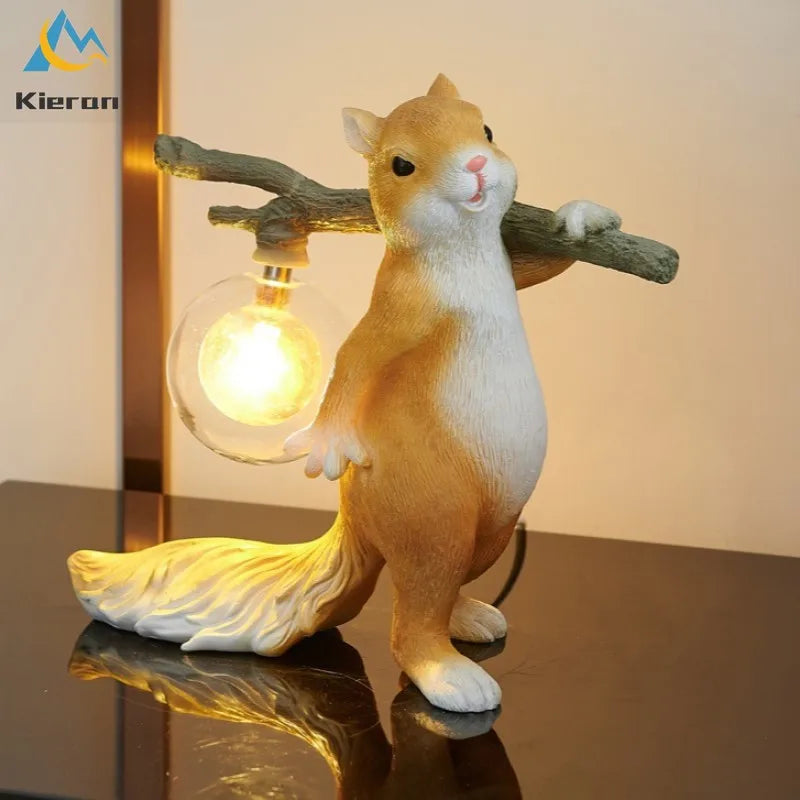 Afralia™ Squirrel LED Table Lamp - Minimalist Nordic Design for Bedroom, Living Room, Study