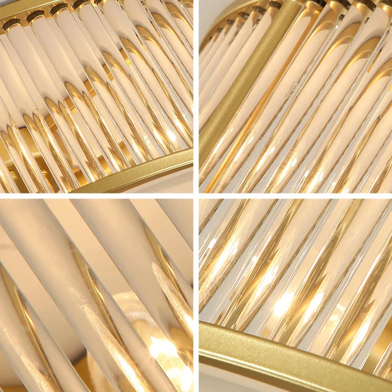 Afralia™ Crystal LED Ceiling Lamp for Luxury Living Room and Bedroom Lighting