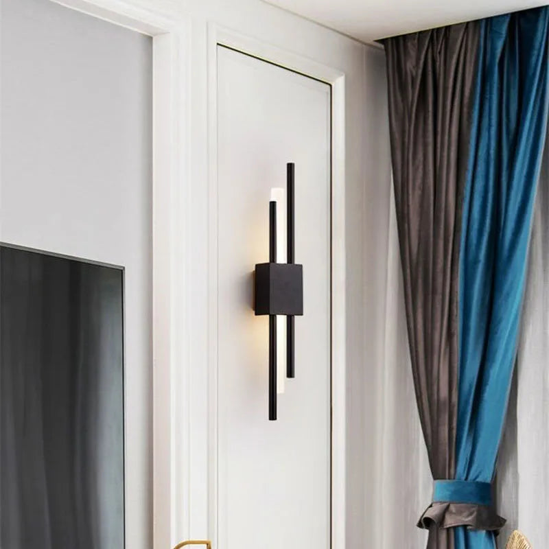 Afralia™ Art Deco Gold LED Wall Sconce with Marble Accent - Modern Bedroom & Living Room Lighting