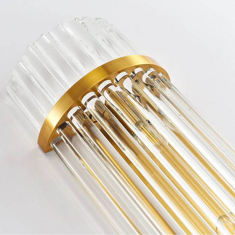 Afralia™ Gold Crystal Wall Lights: Modern LED Sconce for Bedroom, Living Room & Bathroom