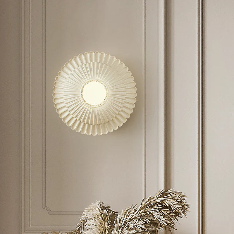 Afralia™ French Cream Wind Wall Lamp - Pastoral Style Bedroom Sconce