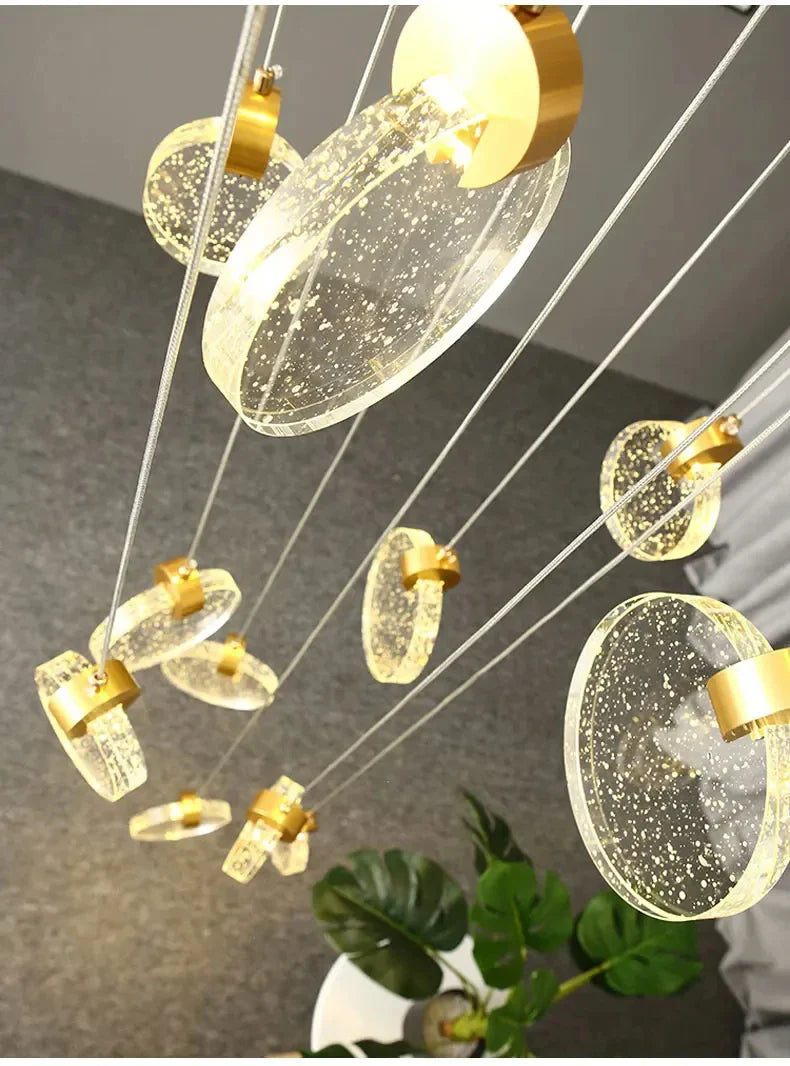 Afralia™ Modern Crystal Bubble Chandelier for Living Room Kitchen Décor