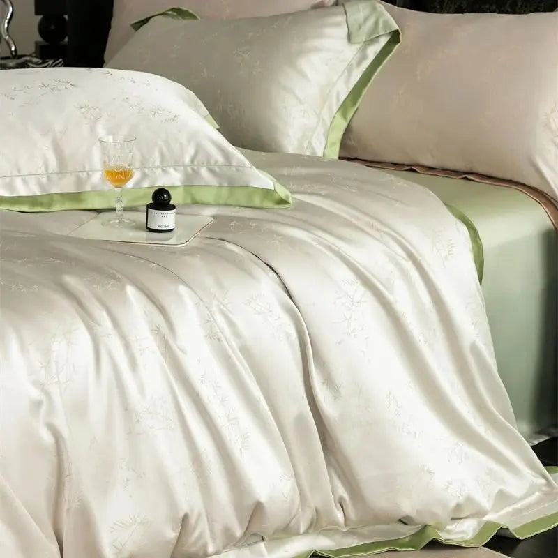 Afralia™ Luxe Eucalyptus Bedding Set in Black/Gold - Silky Soft & Skin-friendly