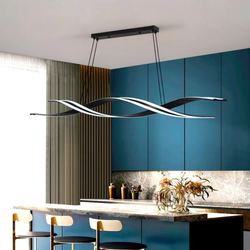 Afralia™ Minimalist LED Pendant Light: Modern Nordic Style, Remote Dimming, for Kitchen Island, Dining Room
