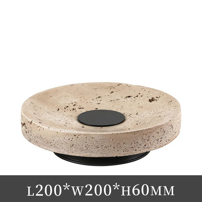 Afralia™ Marbled Fruit Dish Tray Candelabrum Holder Home Decor Accessory