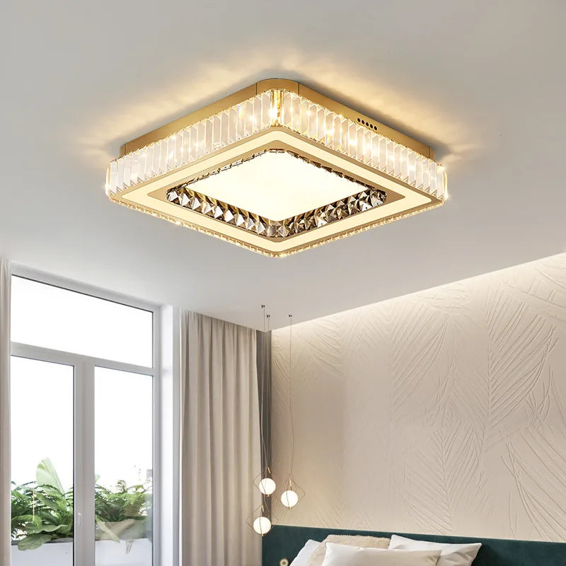 Afralia™ Luxury Crystal Ceiling Light Chandelier for Modern Home Décor