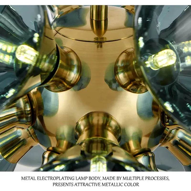 Afralia™ Colorful Glass Bubble Chandelier for Living Room & Dining Table Lighting