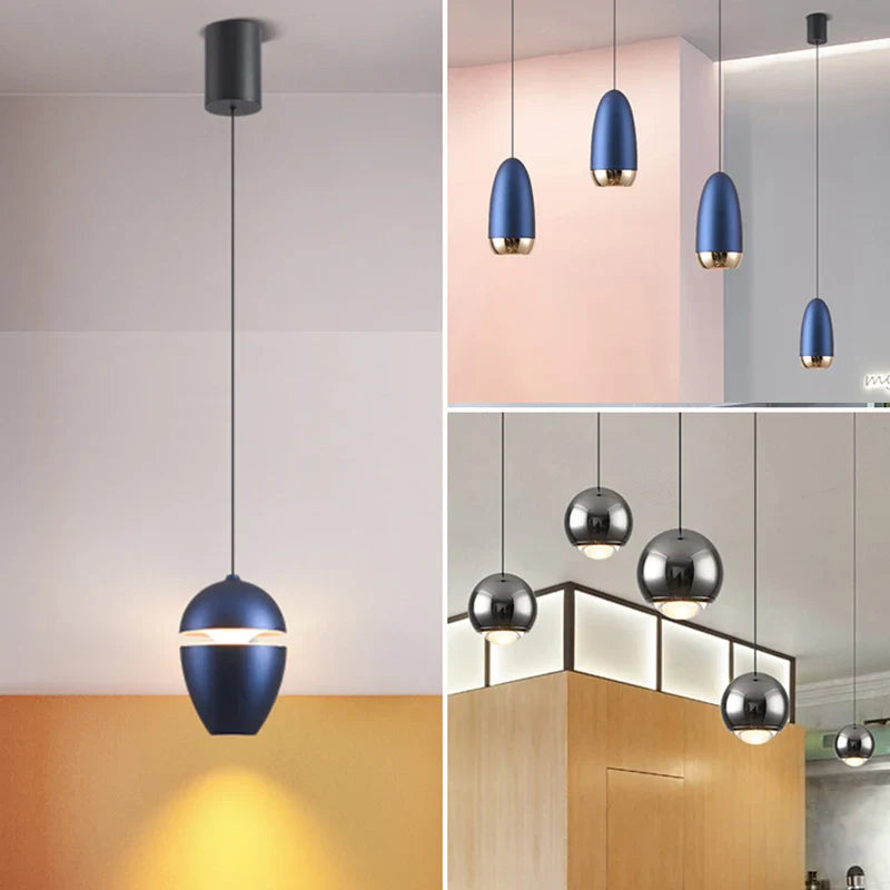Afralia™ LED Pendant Lights: Modern Chandeliers for Bedroom, Kitchen, and Bathroom
