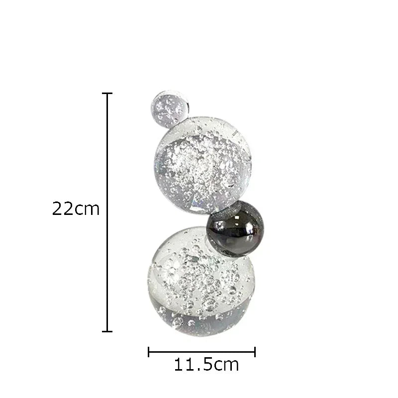 Afralia™ Spherical Crystal Ball Ornaments for Desk Decoration and Abstract Artwork