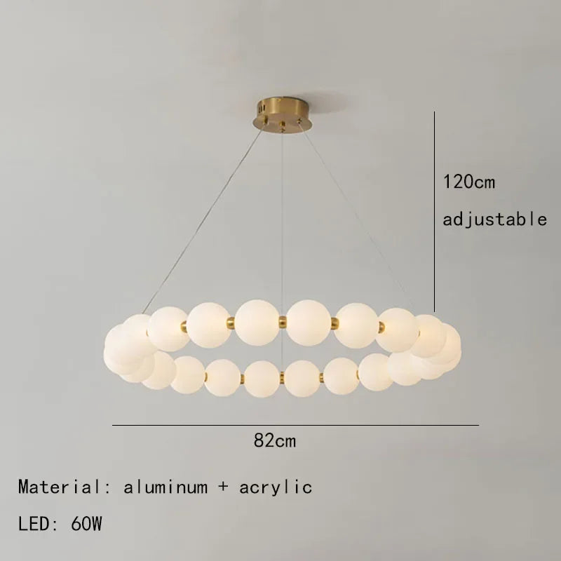 Afralia™ Nordic Gold LED Ceiling Chandelier for Dining Living Bedroom Lighting