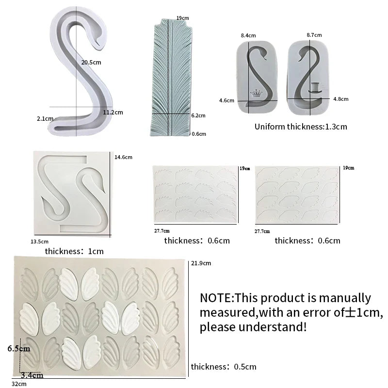 Afralia™ Swan Neck Silicone Mold for Cake Fondant Chocolate Decoration