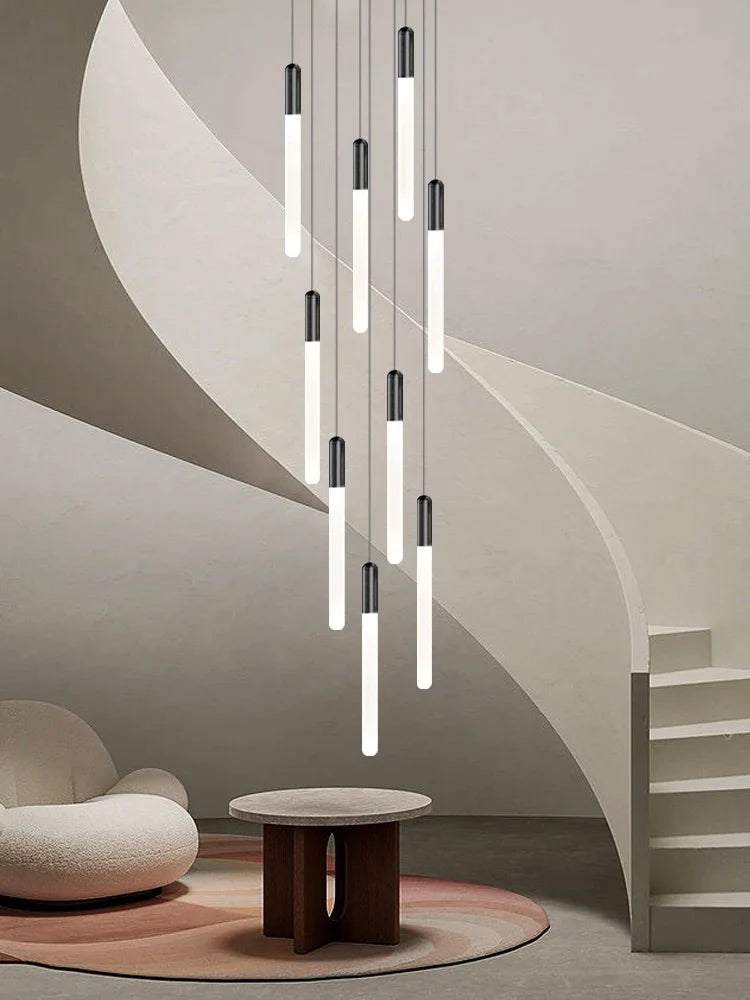 Afralia™ Nordic Chandelier Long Wire Pendant for Modern Living Room Staircase & Kitchen.