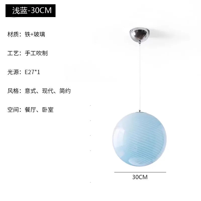 Afralia™ Glass Pendant Lights LED E27 for Dining Room Bedroom