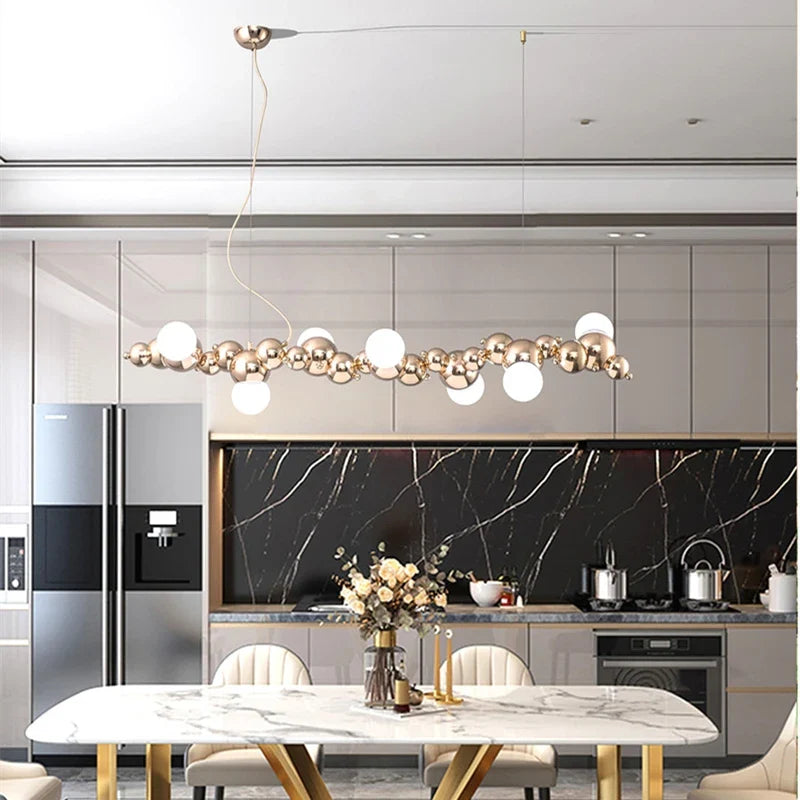 Afralia™ LED Caterpillar Chandelier: Stylish Long Pendant Lamp for Living Room, Restaurant, Hotel