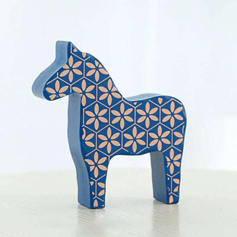 Afralia™ Wooden Horse Figurine Child Toy Gift Home Decoration Ornament