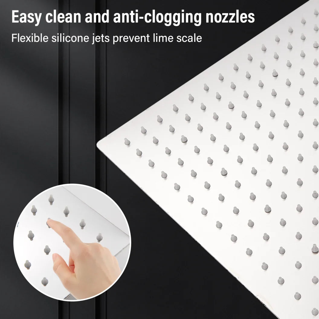 Afralia™ Matte Black Rain Shower Head Set with Wall Mounted Arm for Bathroom