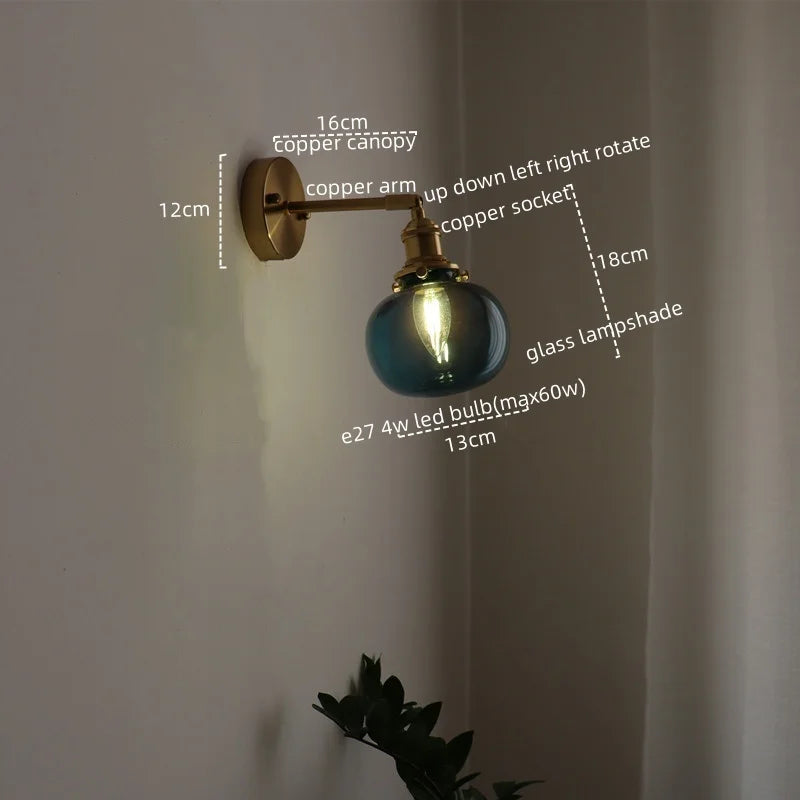 Afralia™ Nordic Wall Light Fixture with Pull Chain Switch, LED Bedside Lamp