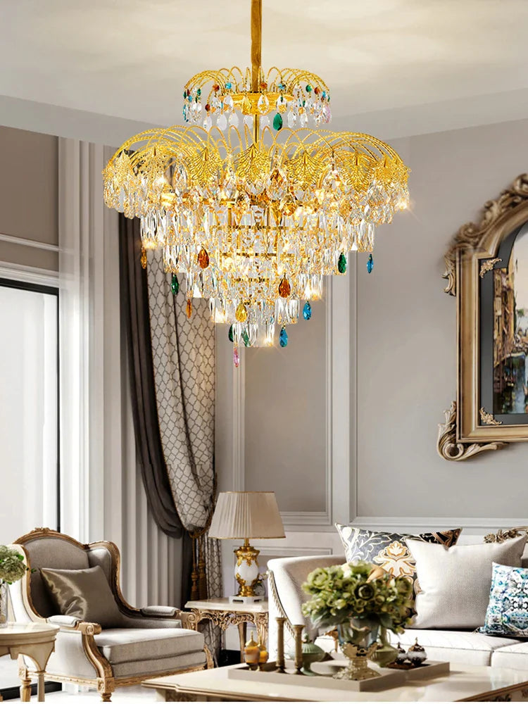 Afralia™ Luxury Crystal Chandelier for Dining Room, Study, and Bedroom