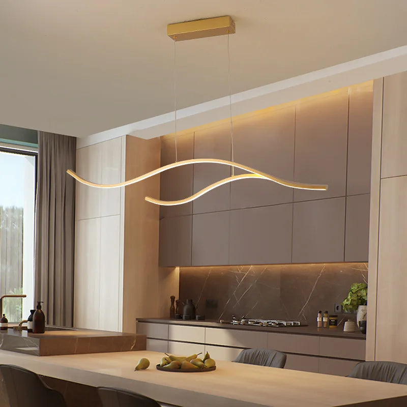 Afralia™ Modern Minimalist LED Chandelier for Dining Room and Bar Lighting