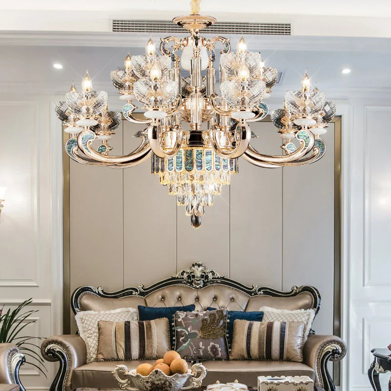 Afralia™ Crystal Dining Room Chandelier: Elegant European Style Living Room Lamp, Bedroom Decor