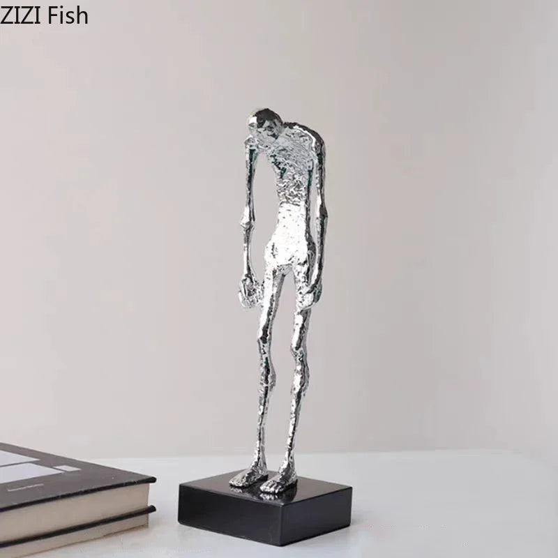 Afralia™ Abstract Couple Statue for Desk Decoration and Room Aesthetics