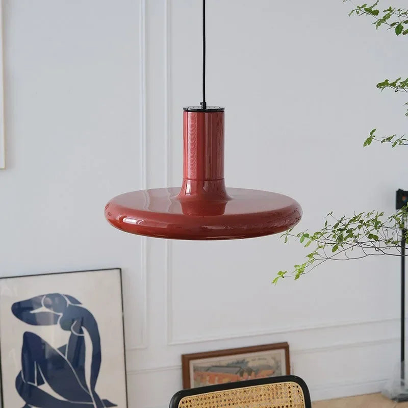 Afralia™ Vintage Red Pendant Lamp Chandelier for Kitchen Dining Living Room