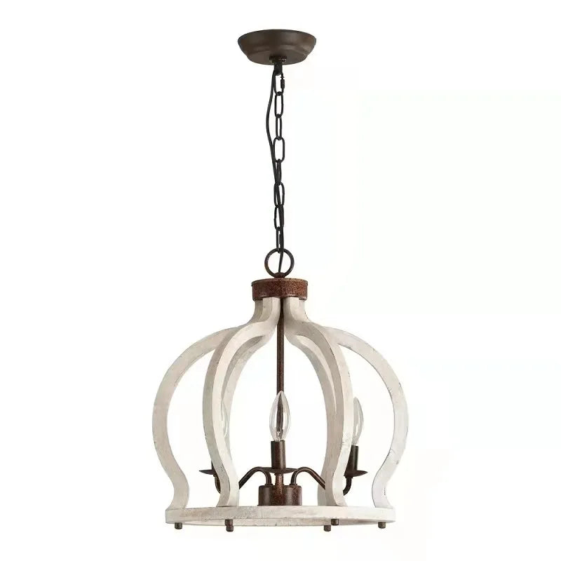 Afralia™ Solid Wood Chandelier for Home, Kitchen, and Bedroom