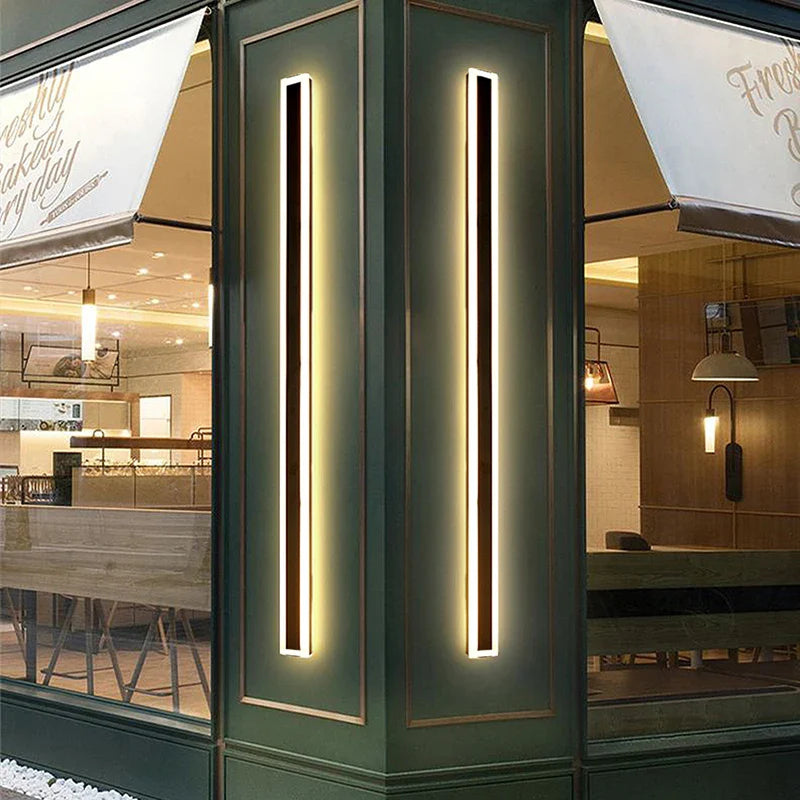 Afralia™ Outdoor LED Wall Lamp Weatherproof Aluminum Sconce Light, Dimmable Garden Porch Luminaire