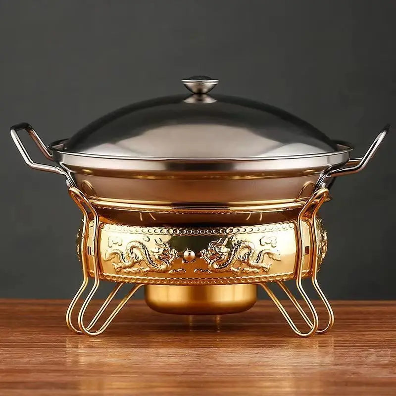 Afralia™ Portable Hot Pot Stove Set - Outdoor Restaurant Tableware, Solid-Liquid Cookware Parts