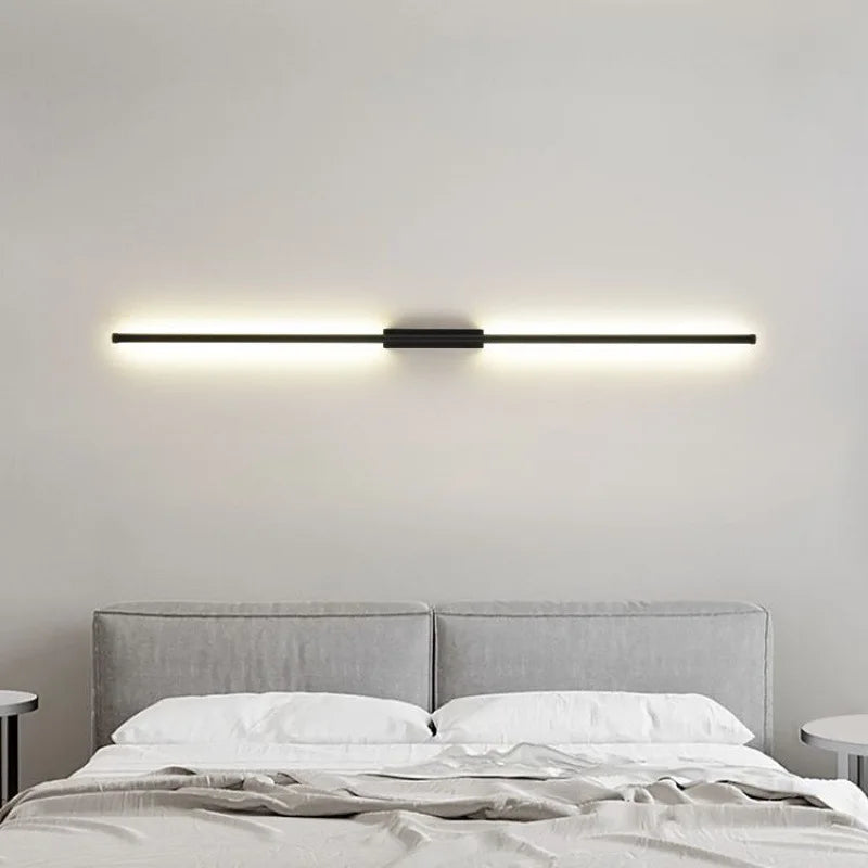 Afralia™ Minimalist LED Strip Wall Lamp: Modern Nordic Design for Living Room, Bedroom, and TV Background Lighting