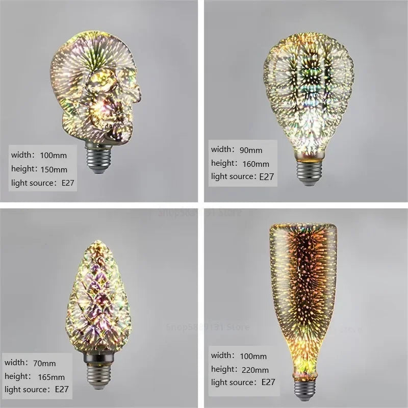 Afralia™ LED Firework Table Lamp for Living Room Bedroom Décor