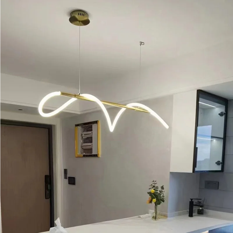 Afralia™ Minimalist Tube Chandelier for Dining - Musical Artistic Design