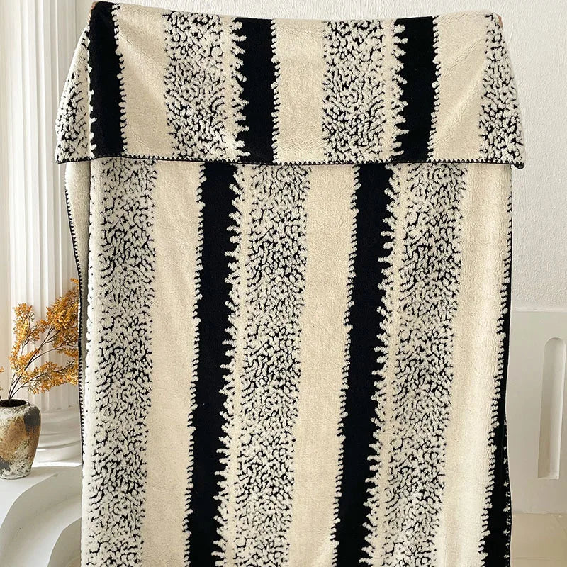 Afralia™ Milk Velvet Blanket: Double-Sided Printed Luxury Sofa Cover for All Seasons