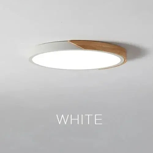 Afralia™ Wood Ceiling Light Modern Ultra-Thin Surface Mount Fixture for Living Room & Balcony