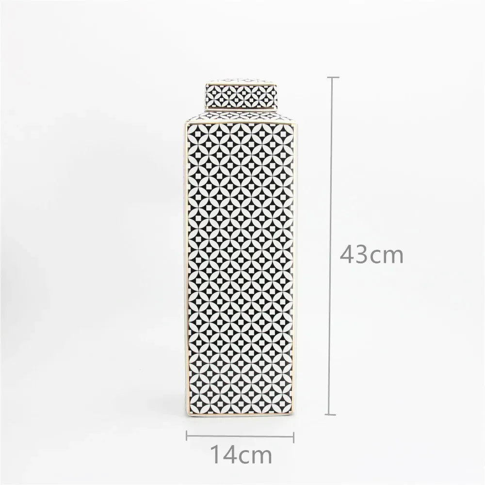 Afralia™ Handmade Ceramic Storage Jar with Lid for Tea, Spices, Home Decor