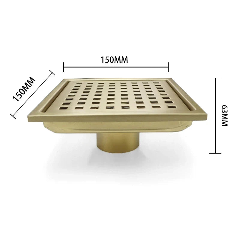 Afralia™ Stainless Steel Shower Room Floor Drain Filter with Grid Design