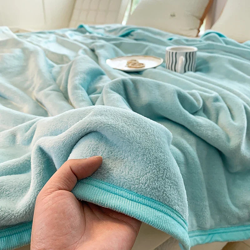 Afralia™ Coral Velvet Summer Blanket: Extra Soft, Skin-friendly, Machine Washable