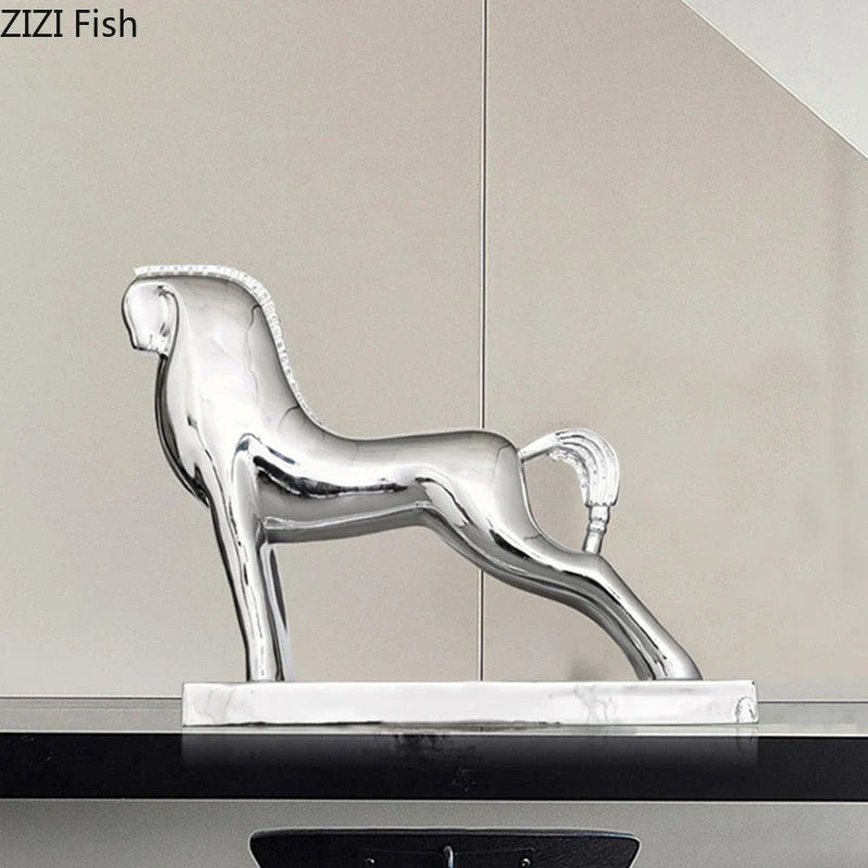 Afralia™ Horse Resin Sculpture Modern Desk Decoration Ornaments Room Decor Aesthetics