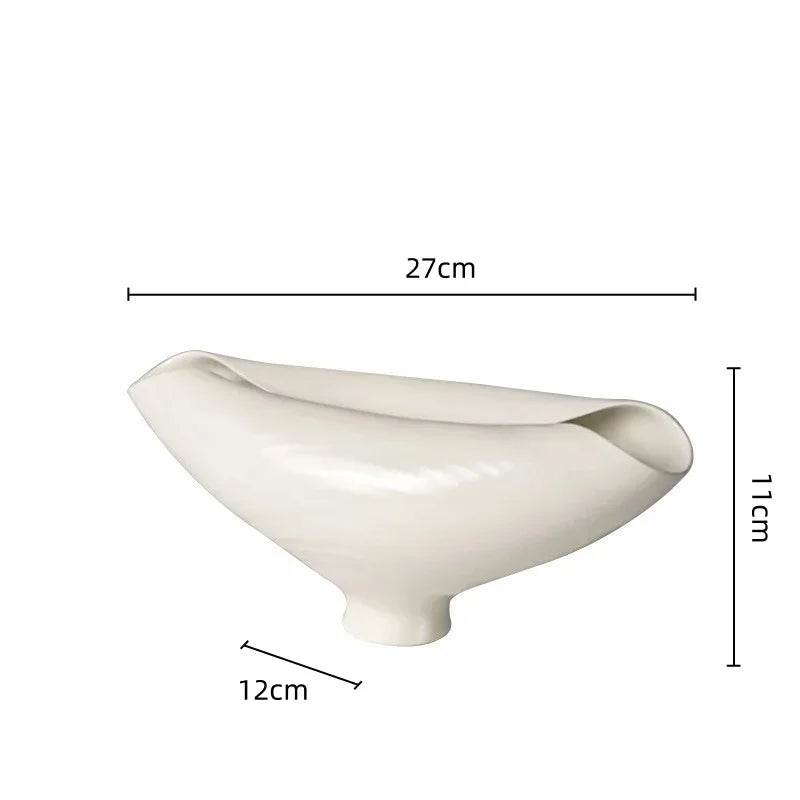 Afralia™ Elliptic Resin Flower Pot Vase Home Decor Floral Arrangement Accessories