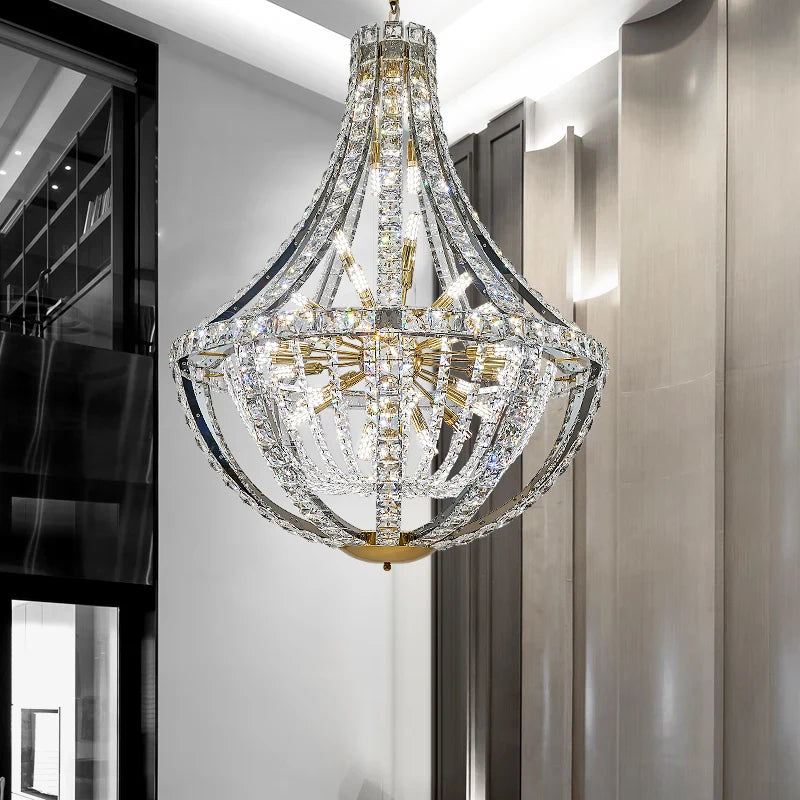 Afralia™ Crystal Chandelier: Modern Luxury for Living, Dining, Bedroom