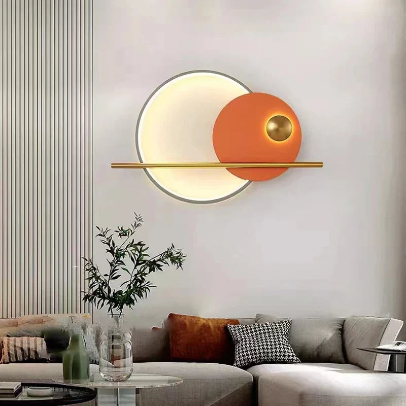 Afralia™ Colorful Metal LED Wall Sconce Minimalist Modern Lamp for Parlor & Bedside