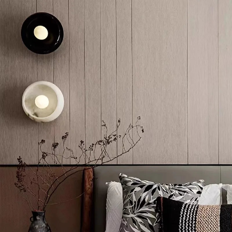 Afralia™ Round Jade Wall Lamps: Luxury Modern Home Decoration & Background Light Fixture