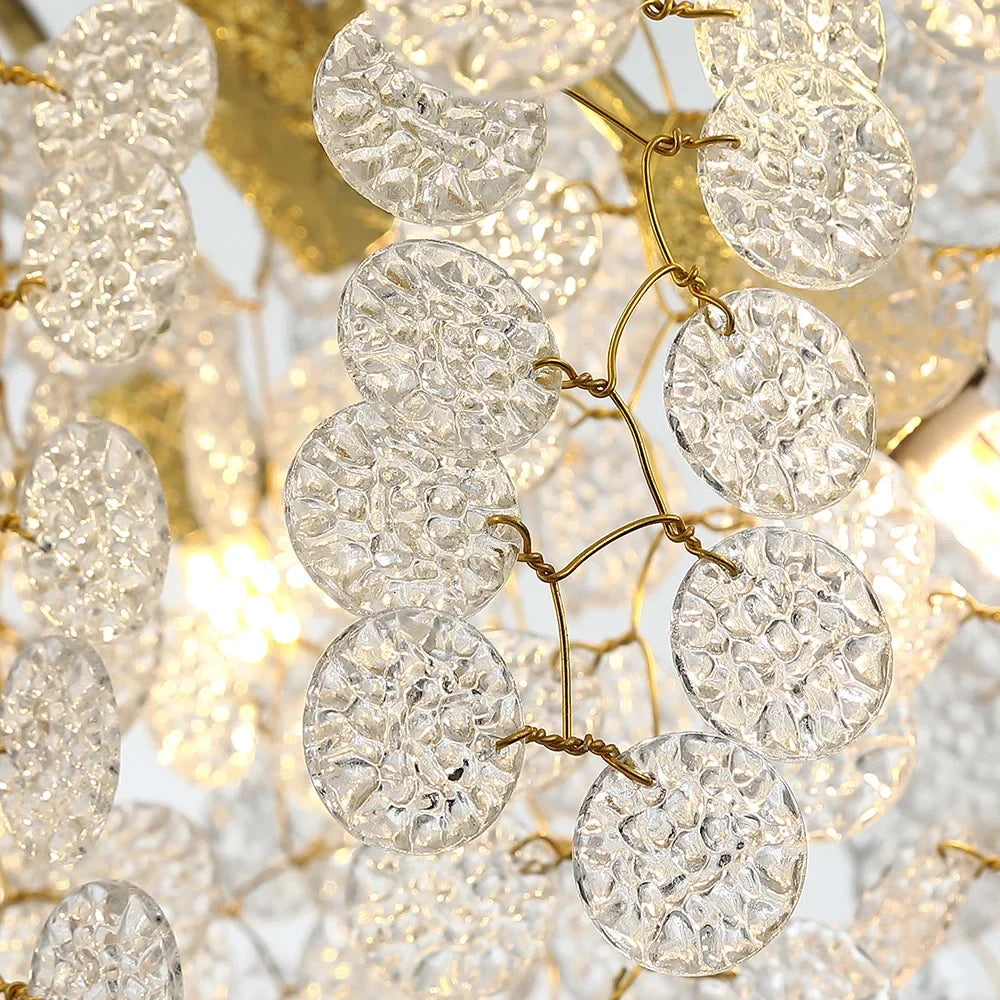 Afralia™ Golden Money Tree Crystal Chandelier for Elegant Home Décor